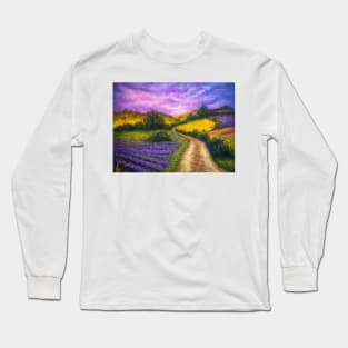 lavender field Long Sleeve T-Shirt